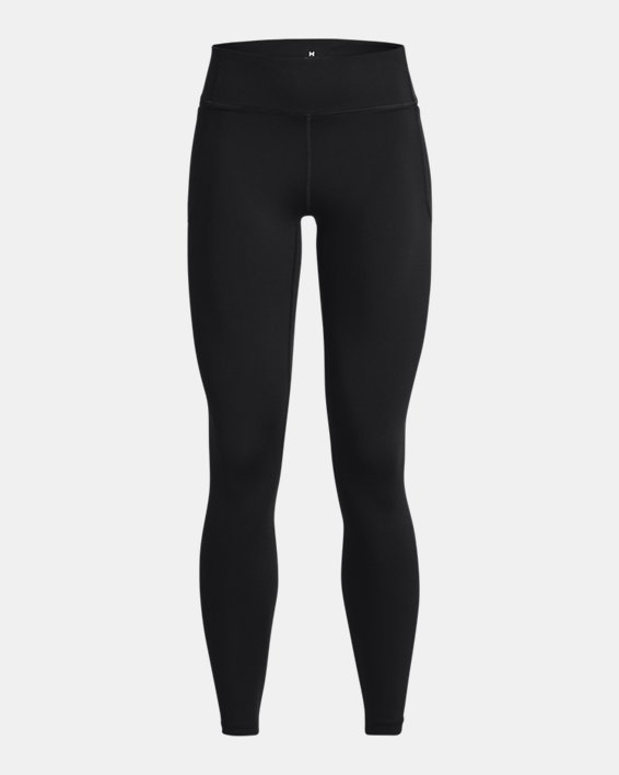 Women's UA Meridian Mid-Rise Full-Length Leggings, Black, pdpMainDesktop image number 4